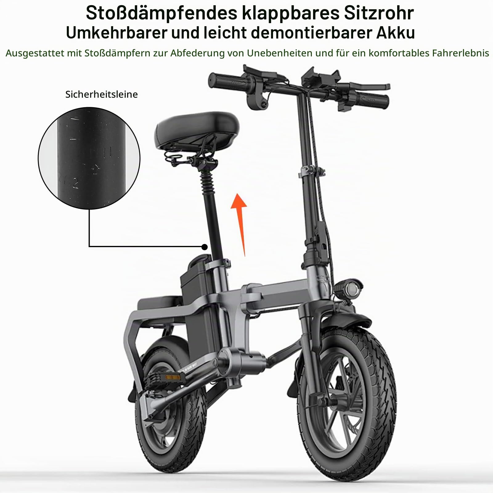 klappbare sattelstütze für e bike Spring Federsattelstütze, 27.2mm Klappbar Federsattelstütze E- Bike-Sattelstützen, Fahrrad-Sattelstütze Gefedert aus Aluminiumlegierung E-Bike-Faltrad, MTB, Downhill Sport & Freizeit Größe:L: 58–61 cm Ride On Toys & Accessories Lira Kleid. Handschuhe mit