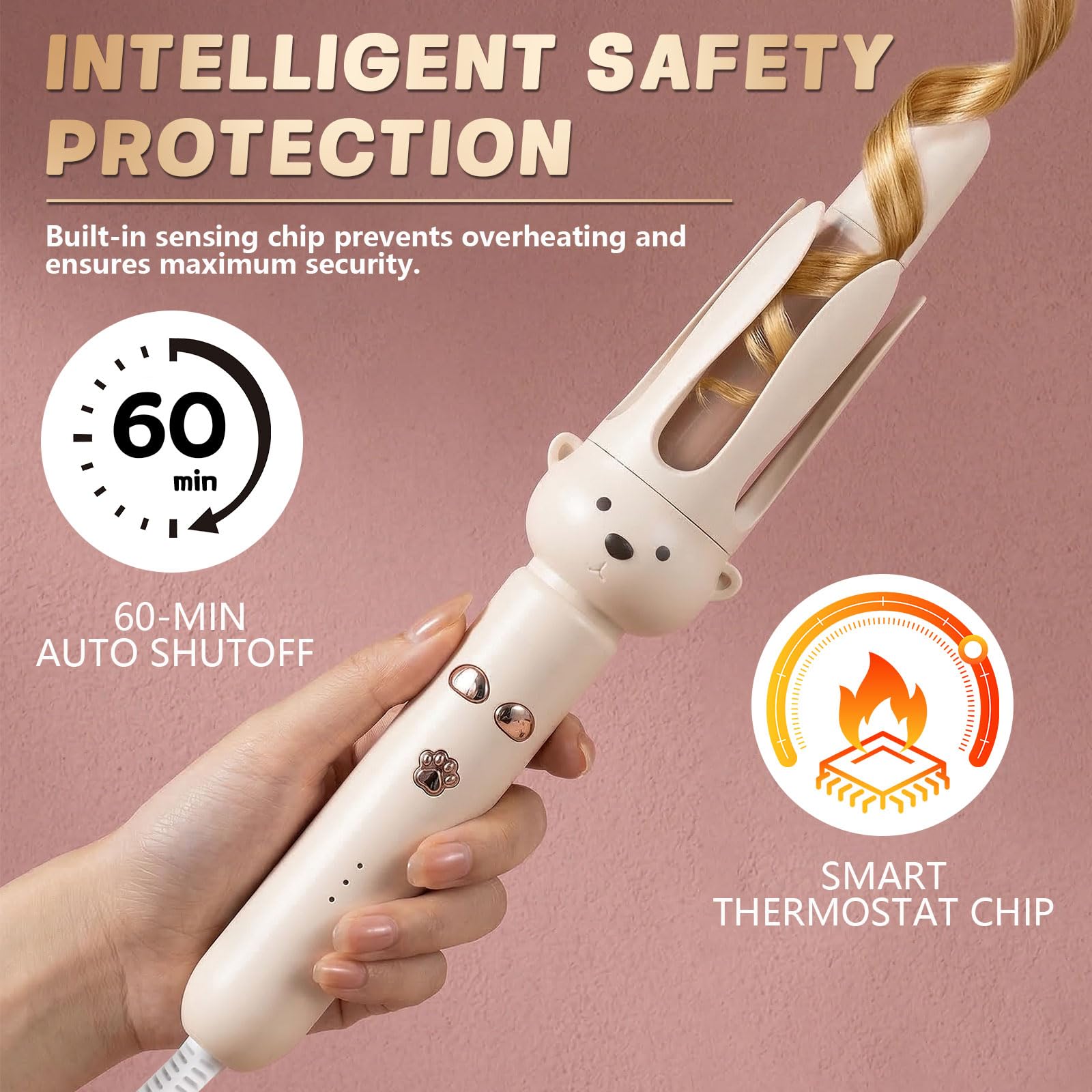 Photo 1 of O-CONN Automatic Rotating Curling Iron Wand