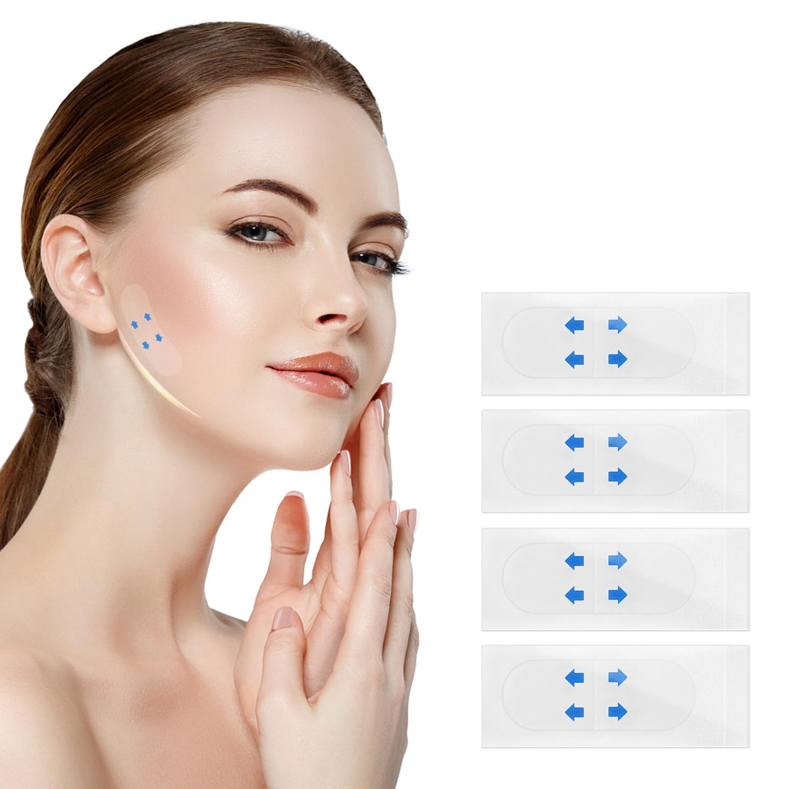 RISSING Face Tape lifting Invisible, Ultra-Thin Double Chin Tape, Long-lasting & Waterproof Face Lift Tape for Face