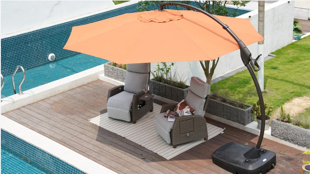 Grand patio 12 FT Sunbrella Cantilever Umbrella with Base Outdoor Aluminum Offset Umbrella Round Shade with Tilt Adjustment (Flax, 12 FT-SUNBRELLA) : Patio, Lawn & Garden - Amazon.com Grand patio 12 FT Sunbrella Cantilever Umbrella with Base Outdoor Aluminum Offset Umbrella Round Shade with Tilt Adjustment (Flax, 12 FT-SUNBRELLA) : Patio, Lawn & Garden - Amazon.com