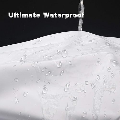 Miniatura 2 de Titanker Forro de cortina de ducha de tela lavable, 72 x 65 pulgadas, forro de ducha blanco con 2 imanes, forro de ducha de poliéster para baño,