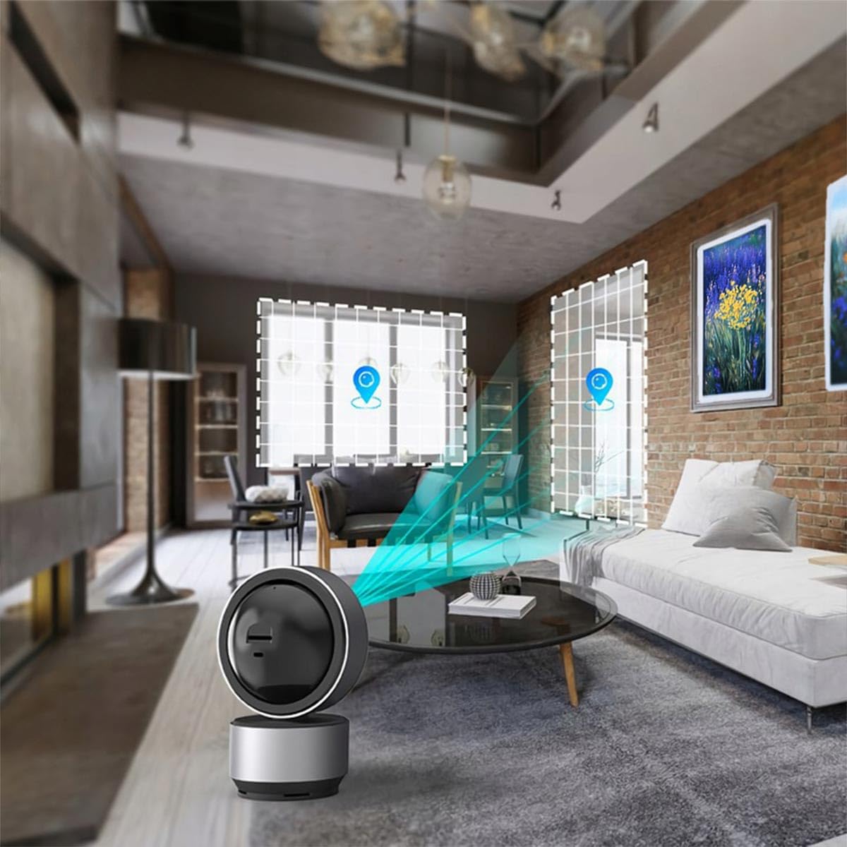 ARENTI DOME1-N Inteligentna kamera wewnętrzna 5 MP Wi-Fi z funkcją obrotu i przechylania, noktowizorem, dwukierunkowym dźwiękiem i rozpoznawaniem opartym na sztucznej inteligencji