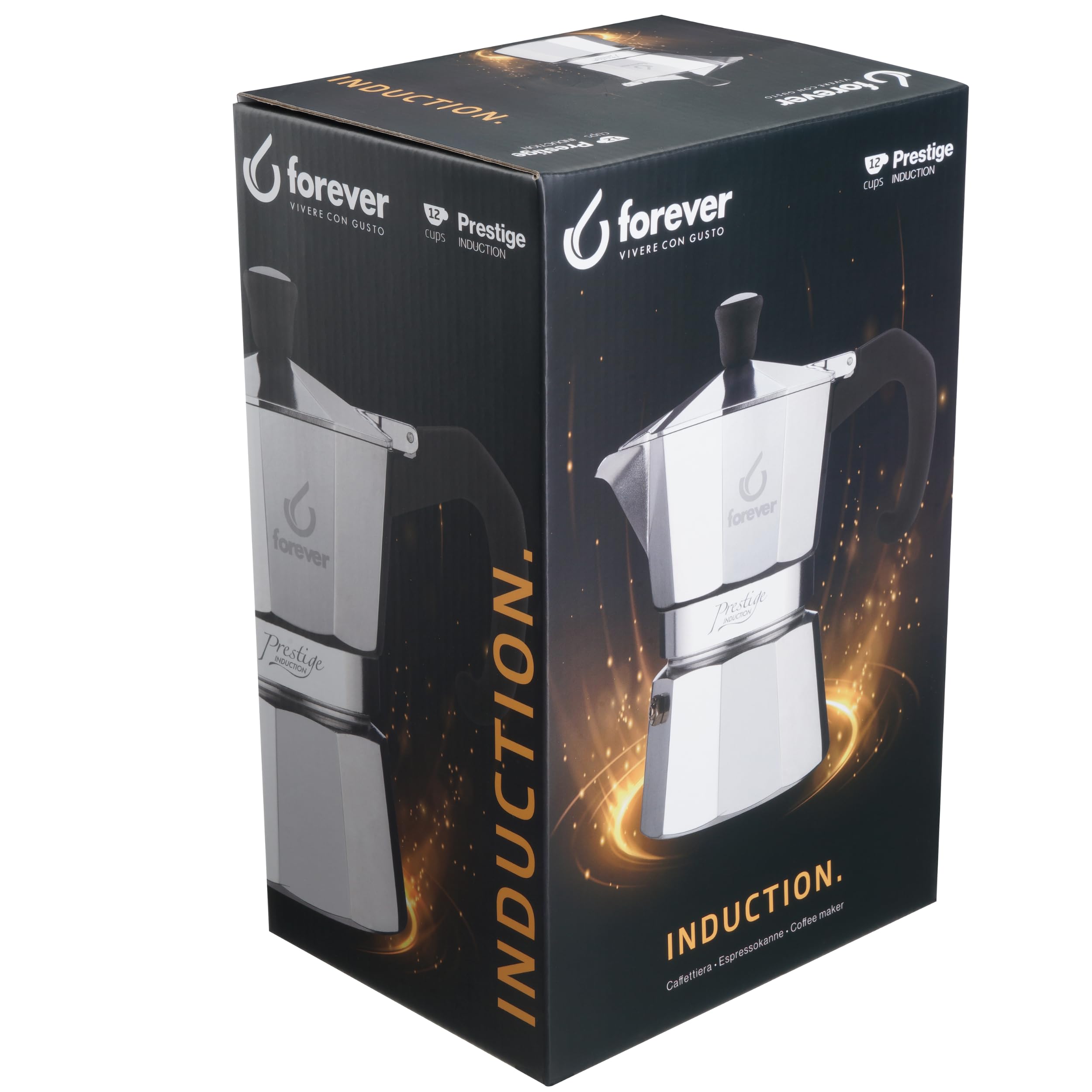 KAUFGUT FRV290620 Espressokocher Moka, Tz.12 Prestige Induktion