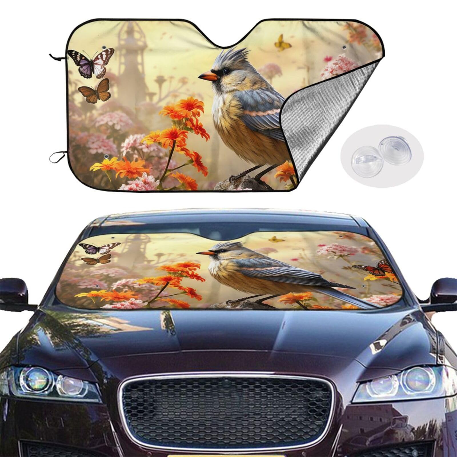 Amazon.com: Car Windshield Sun Shade Cover Sparrow Birds
