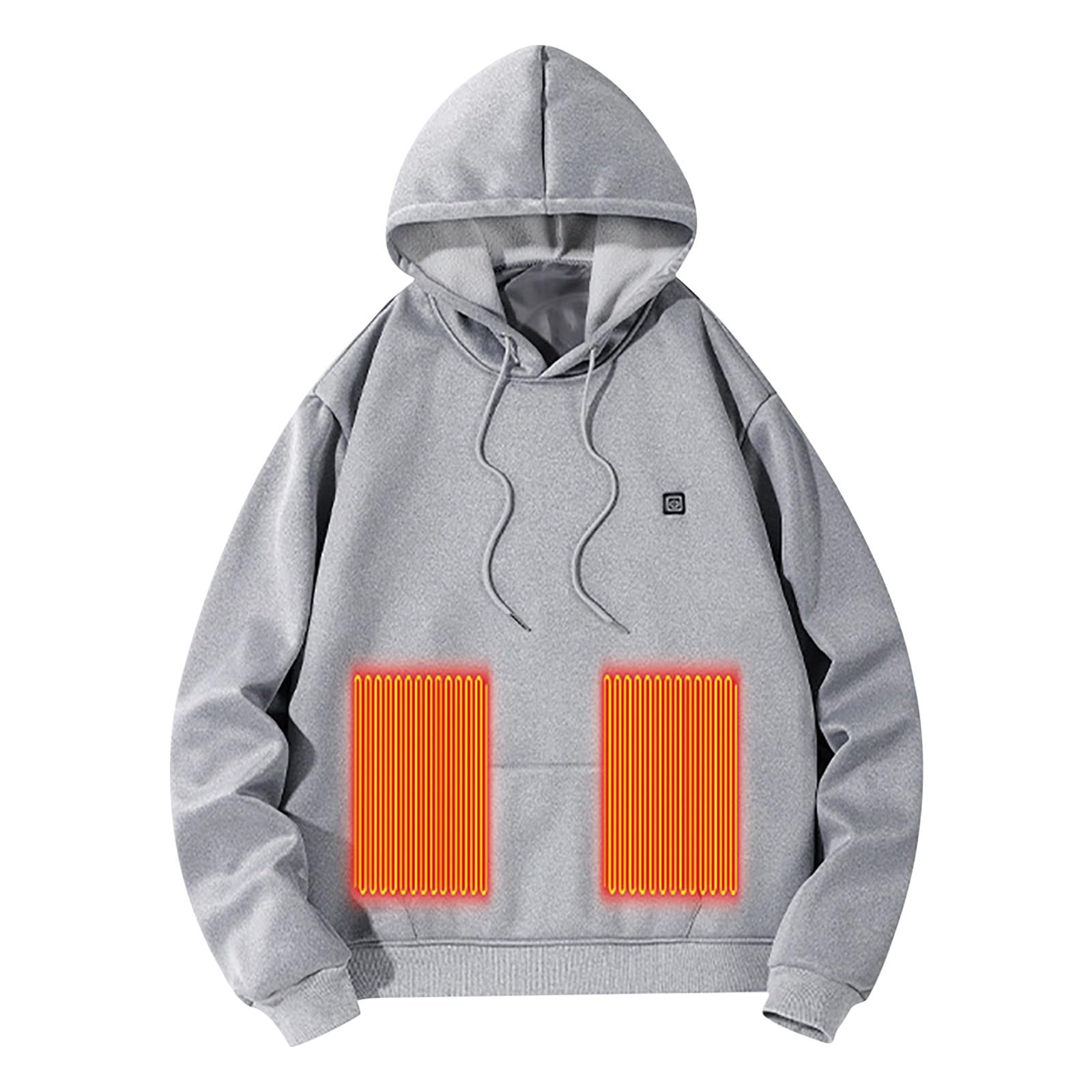 Beheizbarer Hoodie für Herren Damen Beheizte Jacken mit 5 Heizzonen Elektrische Beheizte Heizweste Kapuzenpullover Aktualisierte Version USB Beheizte Beheizbarer Pullover Pullover Hoody mit Kapuze