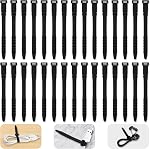 Reusable Cable Ties Cord Organizer for Earphone, Phone Charger, Computer, Mouse, Audio, 4.5 inch Silicone Cable Straps Wire Organizer in Home, Office, School, Kitchen (11.3cm, 30pcs, Warm-Color)