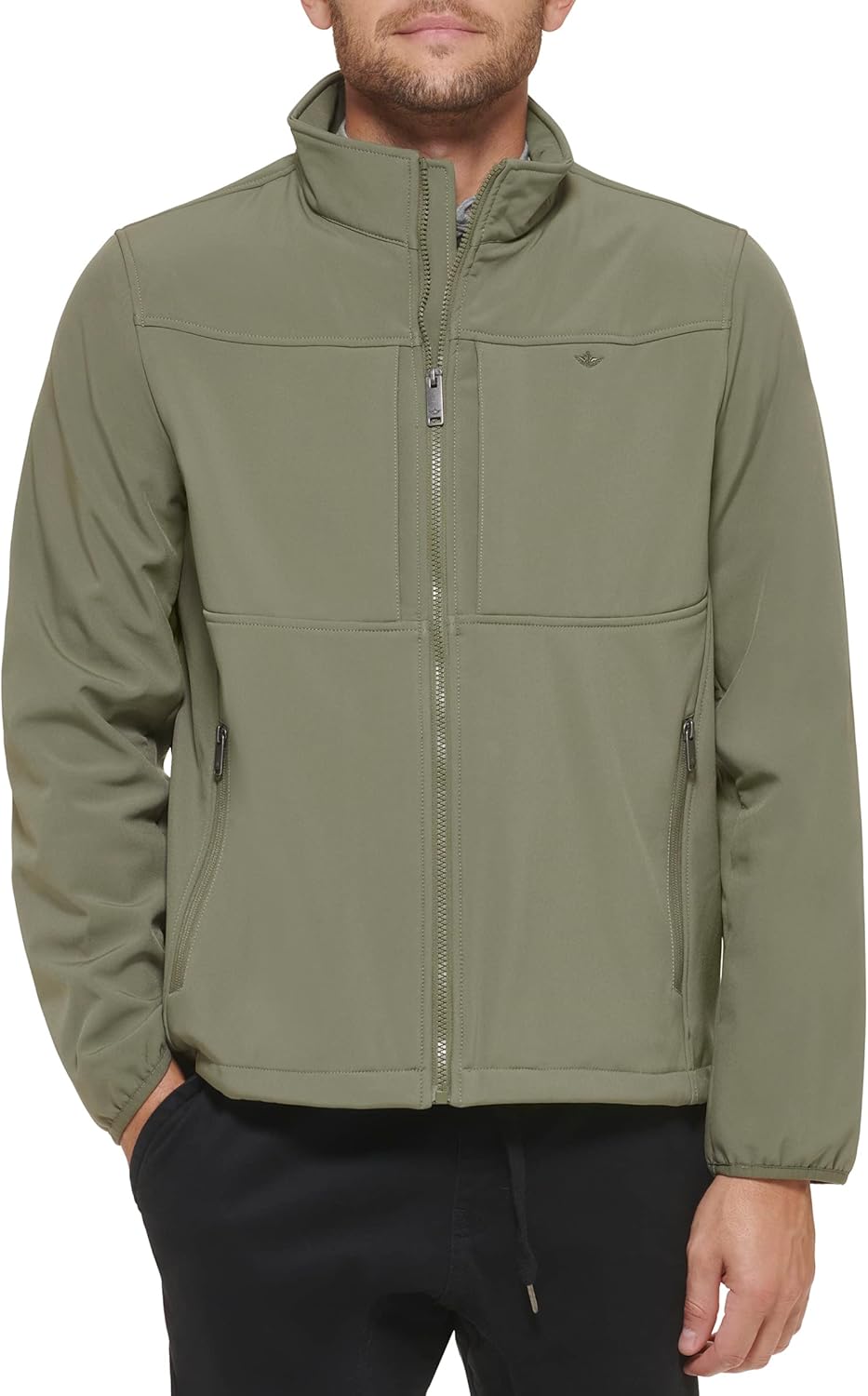 DOCKERS Men's Clean Zip-up Softshell Jacket