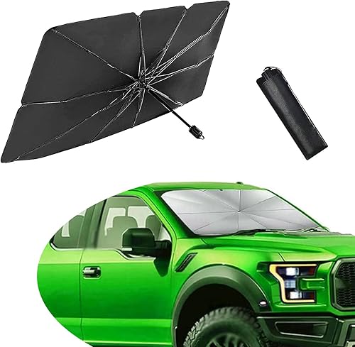 yvshy Paquete de 1 paraguas protector plegable para automóvil, 55 x 31 pulgadas, paraguas protector para salpicadero, apto para automóvil, SUV,