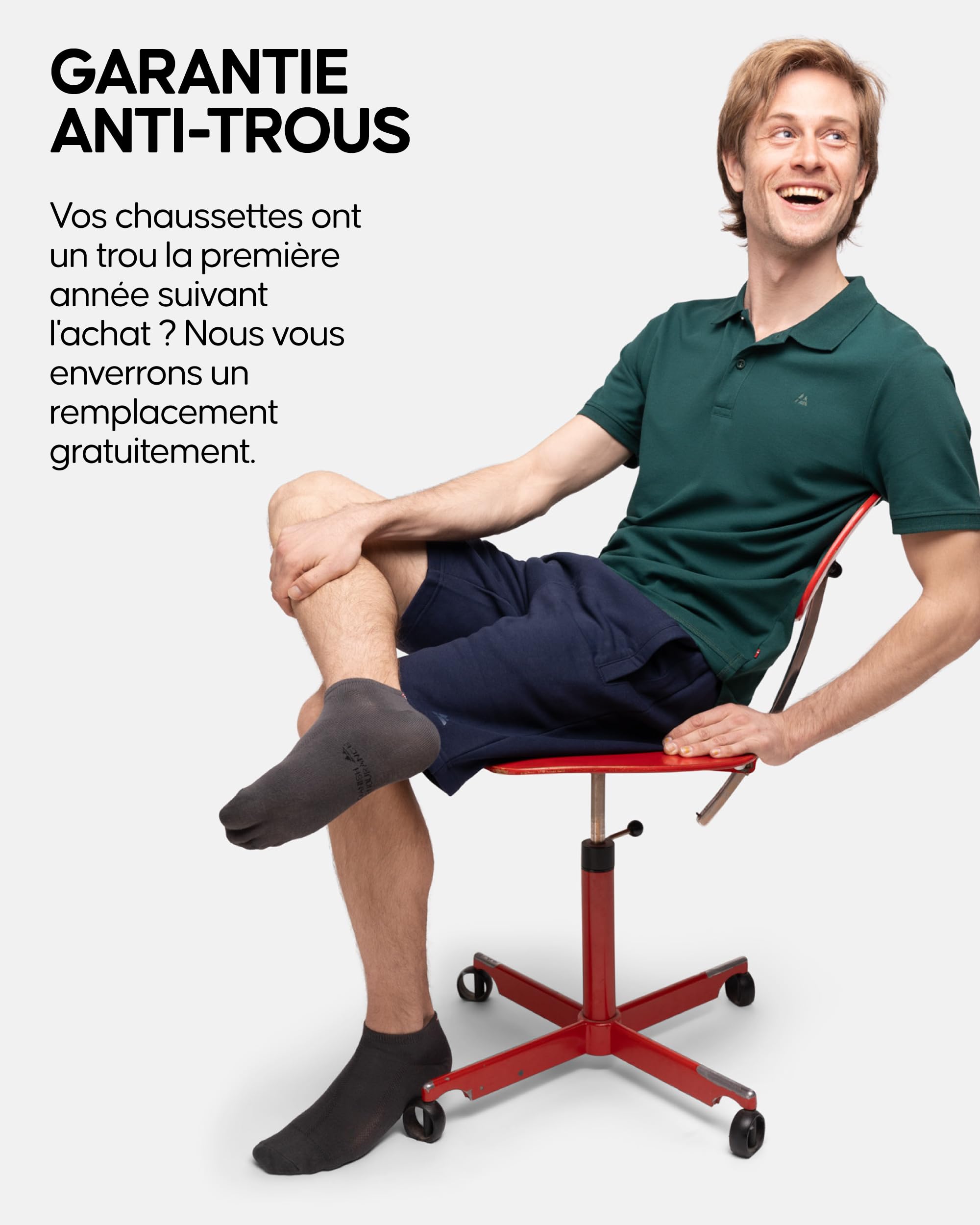 DANISH ENDURANCE Chaussettes de Sport en Bambou, Anti-Ampoules & Respirantes, pour l'Été, Unisexes, pour Hommes et Femmes, Lot de 6