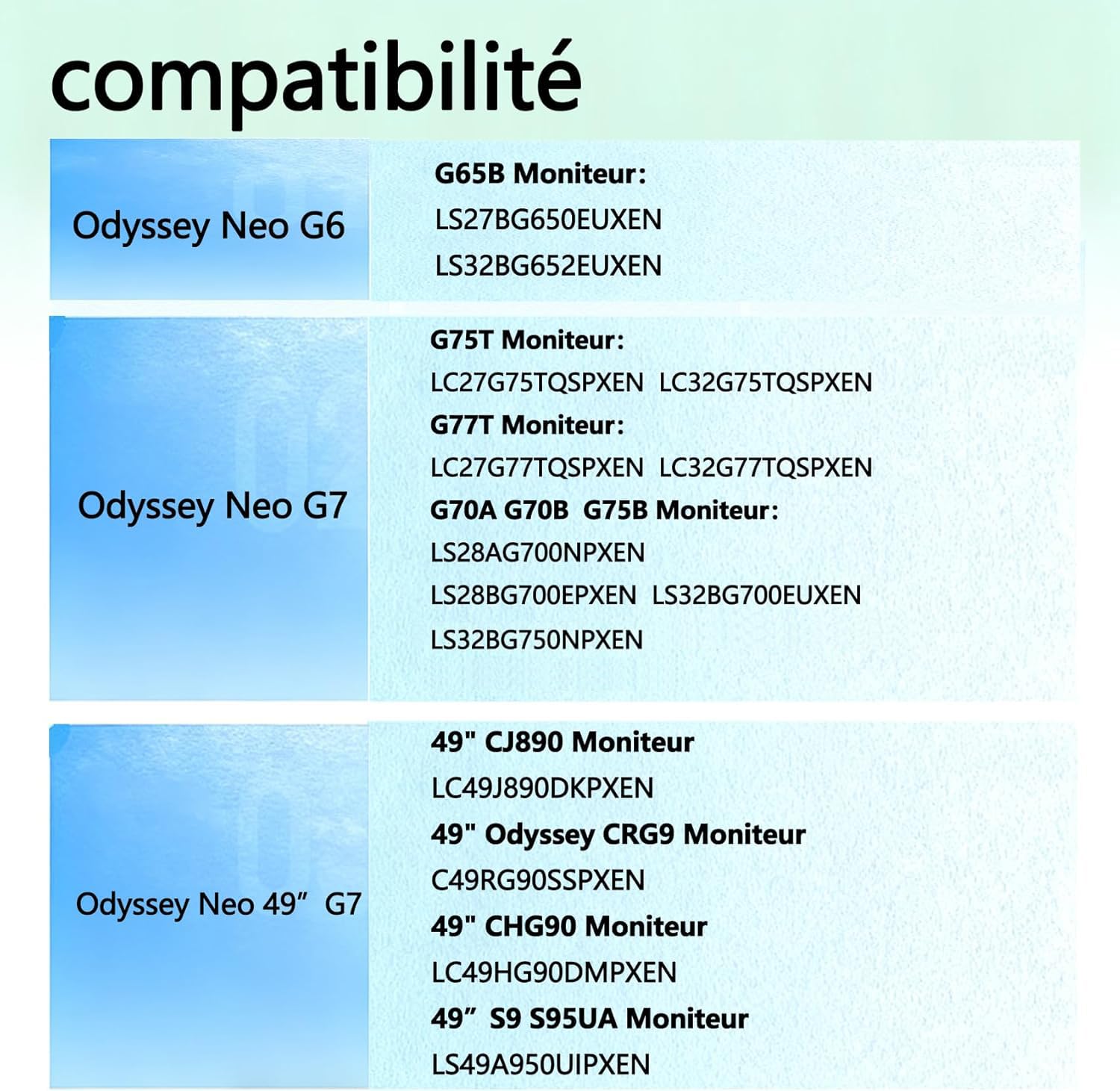 Support Odyssey G7 VESA Compatible avec Samsung Odyssey Odyssey G6 G7 Moniteur for G65B G70A G70B G75NB G75T G77T CJ890 CRG9 CHG90 S95UA (Tous Les Moniteurs de 43 Pouces ne Peuvent Pas être Utilisés)