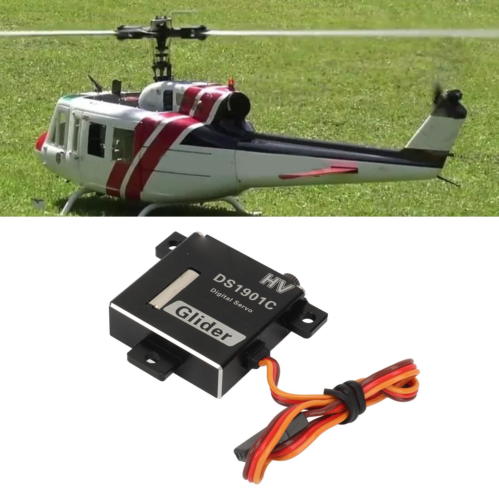 SUNGOOYUE Cyfrowe Serwo Układu Kierowniczego, Silnik ze Stopu Aluminium o Dużej Sile Skrętu 6 Kg.cm, Szybka Reakcja 60° w Ciągu 0,10 S dla Helikopterów i Robotów RC