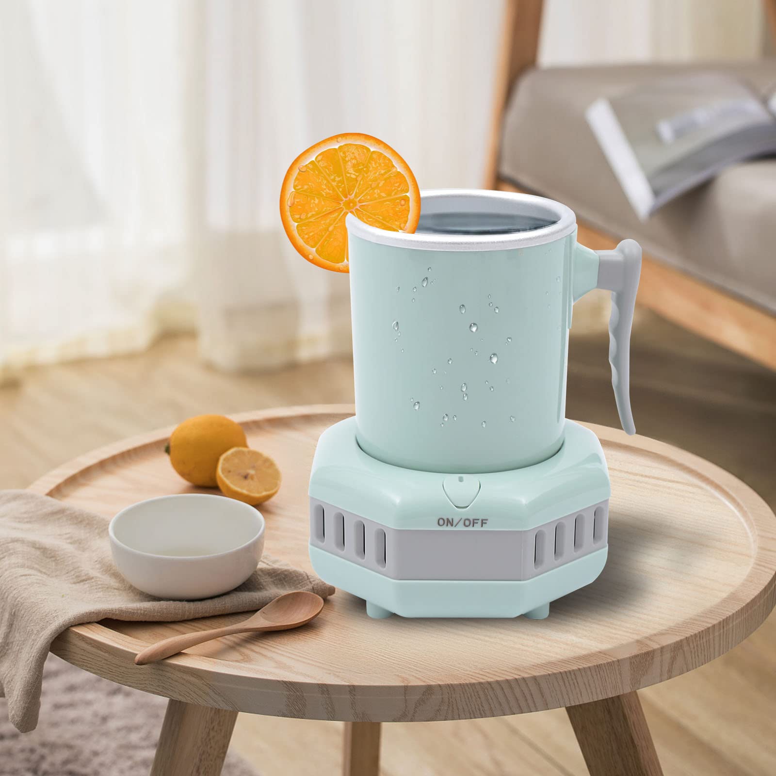 Amazon | 110Vポータブルミニ冷蔵庫電気急速冷却カップ、46.4