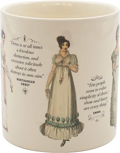 Miniatura 7 de The Unemployed Philosophers Guild Jane Austen Finery - Taza que cambia de color, transforma el calor, vestidos de noche reveladores, viene en caja