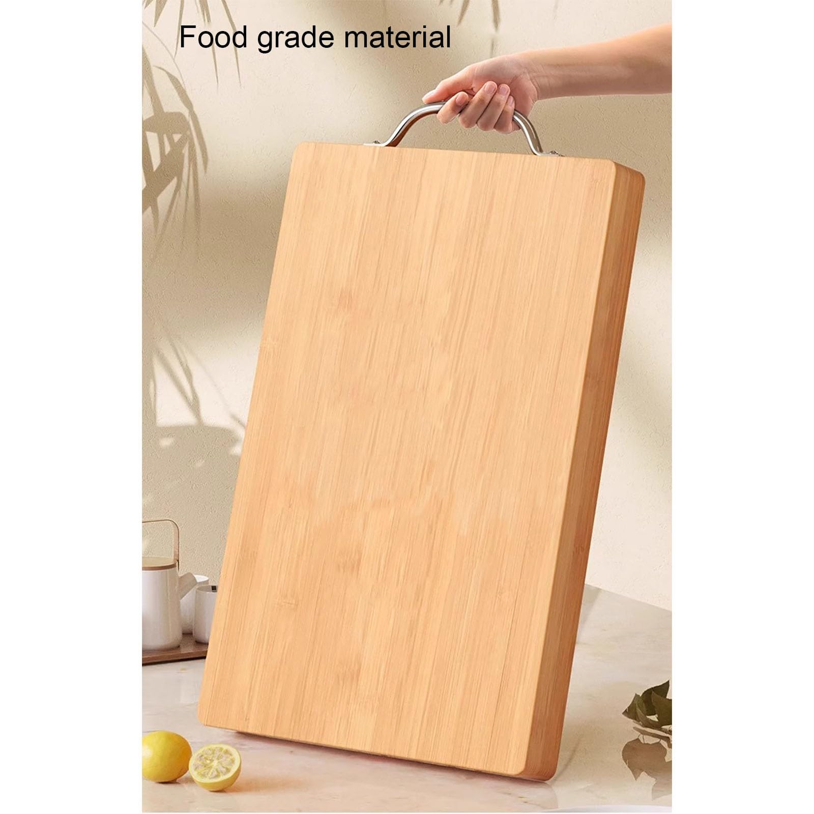 Tabla de Cortar, Tabla Cortar Cocina Madera, Tabla de Cortar de Madera de Doble cara, Bandeja de Madera con asas, Resistente y Duradera(36 * 26 * 1.8/14.1 * 10.2 * 0.7in)