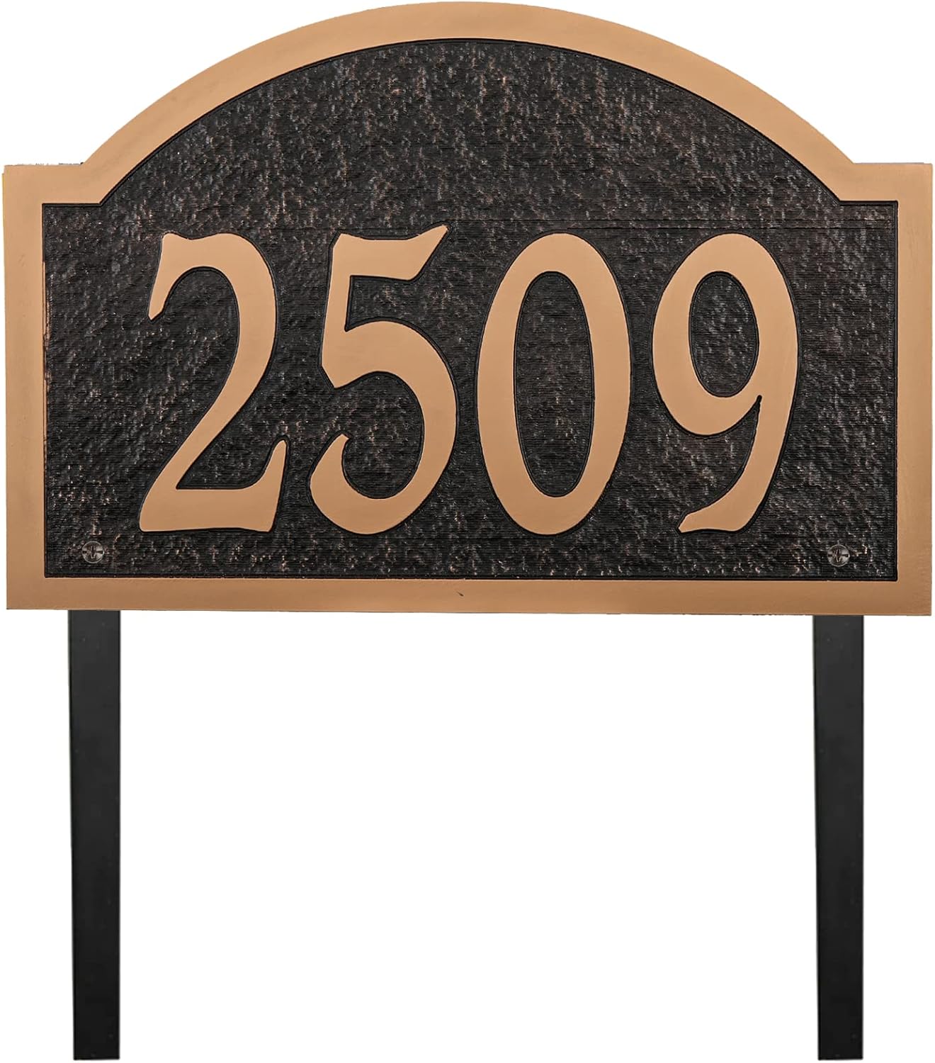 Address Sign Plaque LAWN MOUNTED Cast Metal Personalized