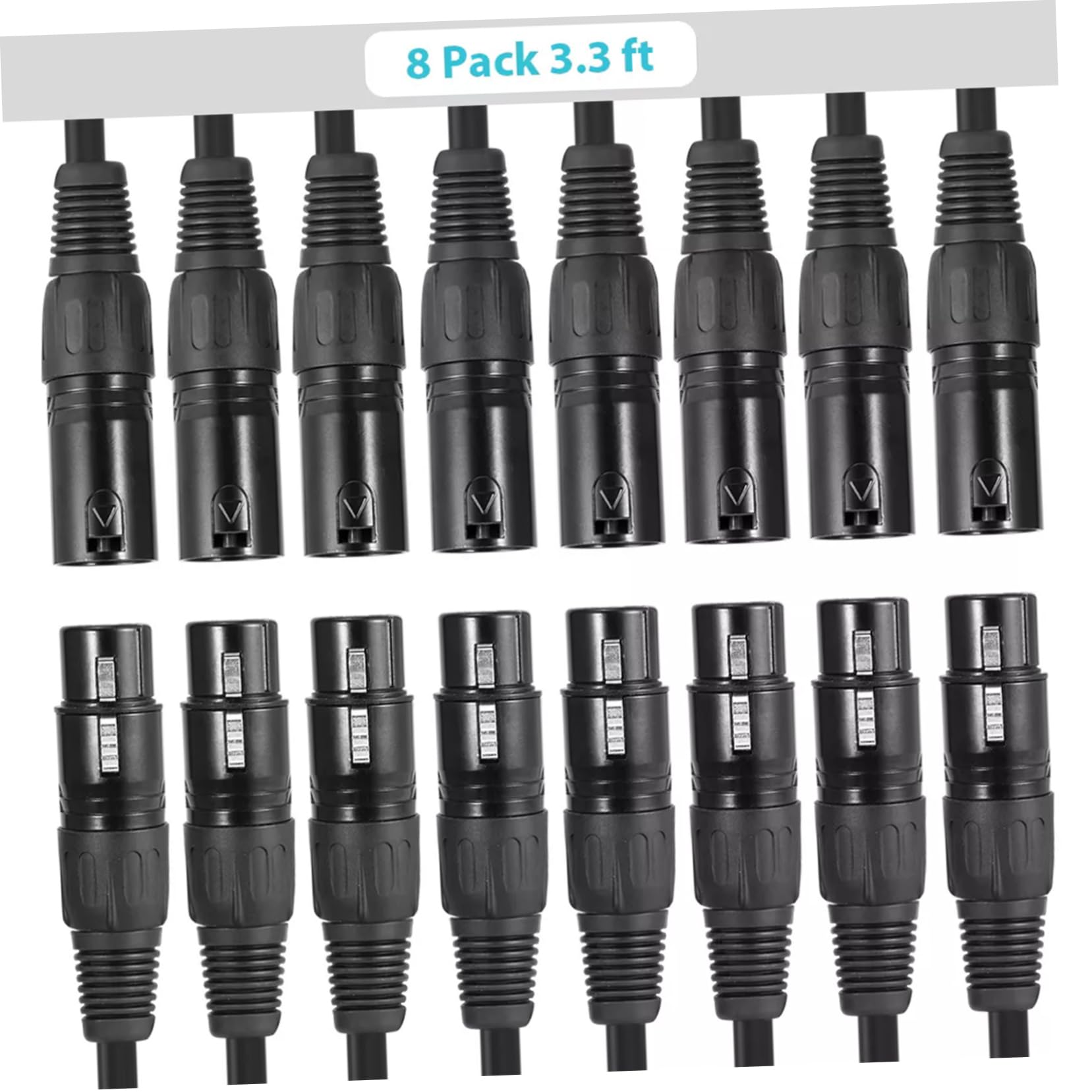 Kisangel 8pezzi Cavo Dmx Pin Per Faretti Per Illuminazione Da Palco Per Luci Mobili Per Microfono Audio Professionali