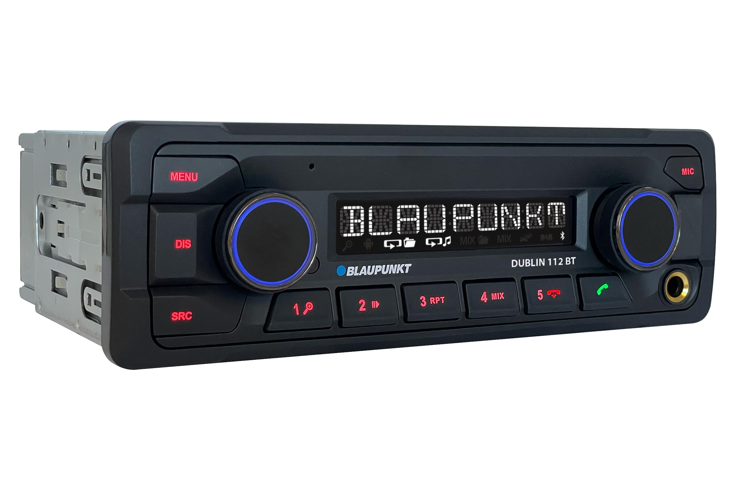 Blaupunkt Dublin 112 BT, 1-DIN Autoradio, Heavy Duty-Design, Bluetooth, Freisprecheinrichtung, USB, Aux-Eingang, Lenkradfernbedienung, 4x50Watt, 12V