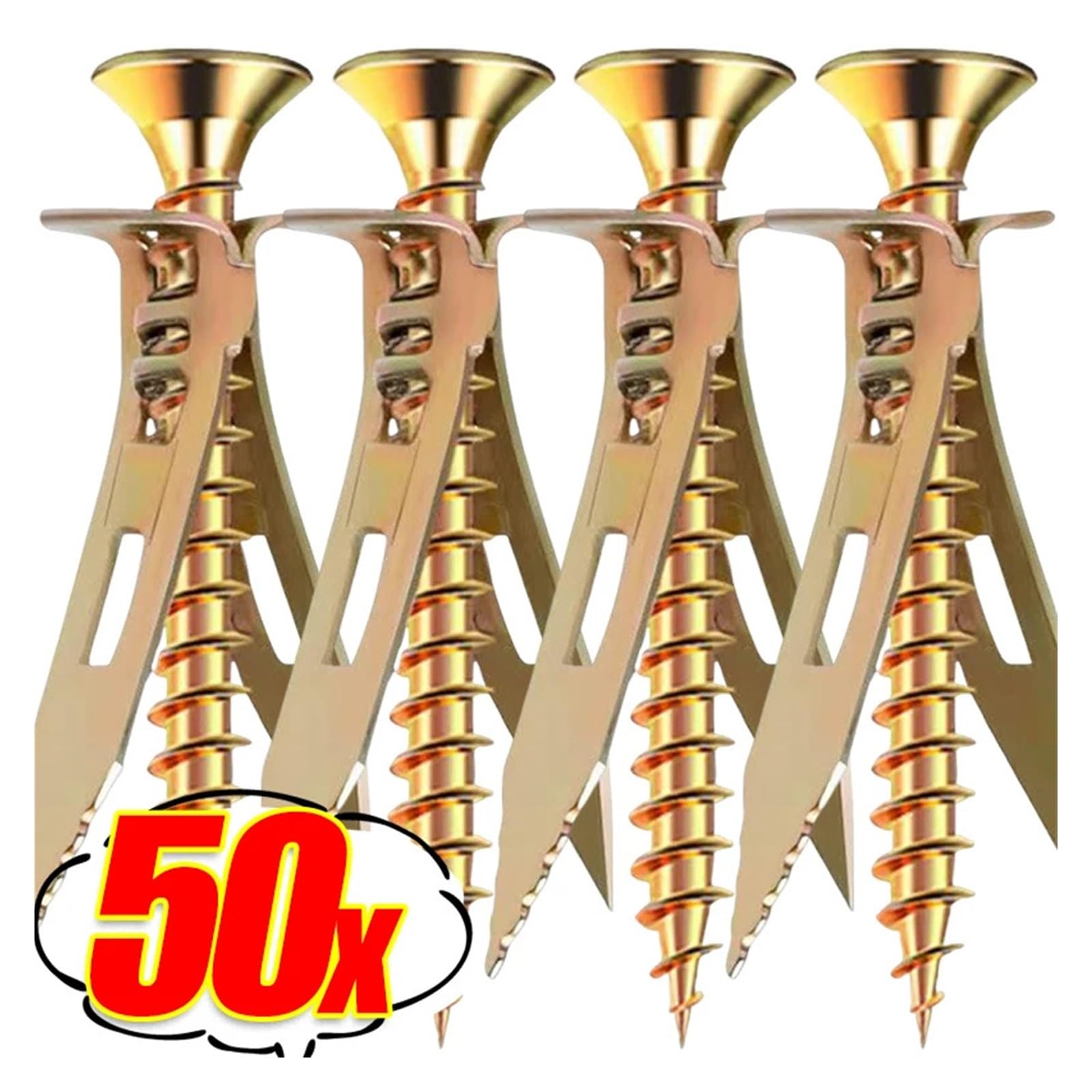 Expansionsbolzen aus Edelstahl, Selbstschneidende Bohranker, Metallbolzen, Trockenbauanker, einfache Anwendung for Gipskartondübel(20 Sets)