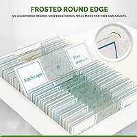 Vista 5 de Microscopio AmScope PS25 preparado portaobjetos de set para Biológica Básica Ciencia Educación, 25 Diapositivas, incluye carcasa ajustable de madera