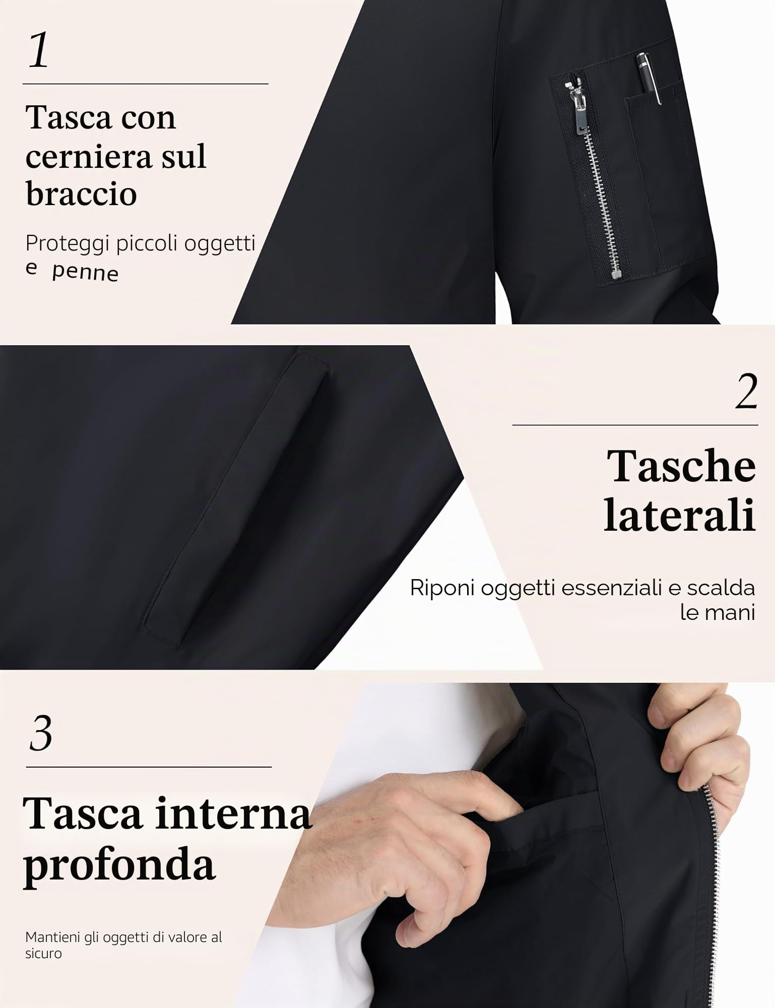 MAGCOMSEN Giacca militare da uomo da combattimento militare, da uomo, con chiusura a cerniera, XL, colore verde militare