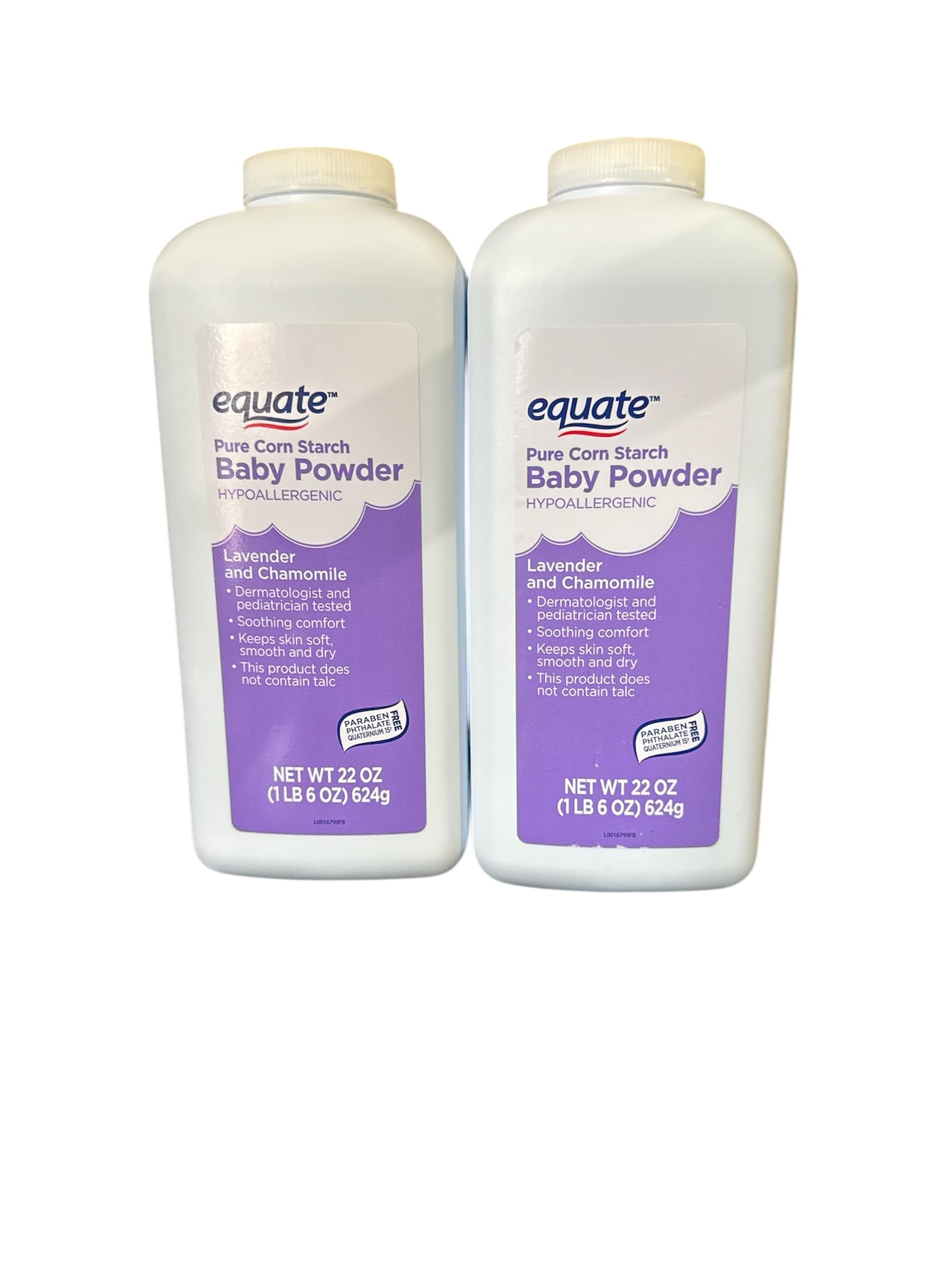 Equate Pure Corn Starch Baby Powder Hypoallergernic Lavender and Chamomile