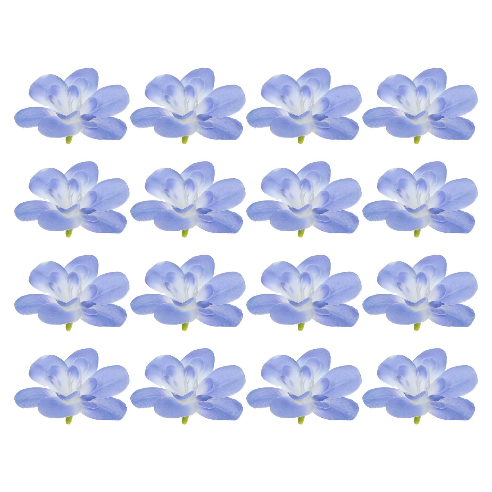 PATIKIL Artificial Orchid Petals, 24Pcs Faux Orchid Flower Head Fake Butterfly Flowers Crafts for Home Wedding Decoration Blue