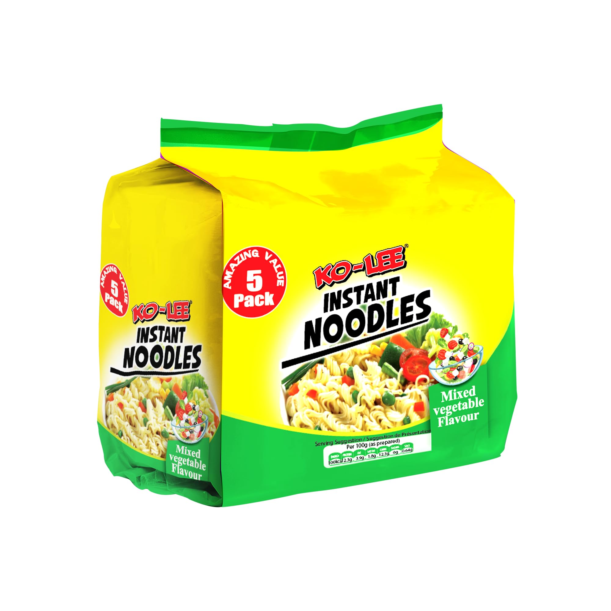 KOLEE 5-Pack Instant Noodles – Mix Vegetable Flavour | Classic Comfort | Halal | Quick & Convenient | Great Value | 70g (Pack of 30)