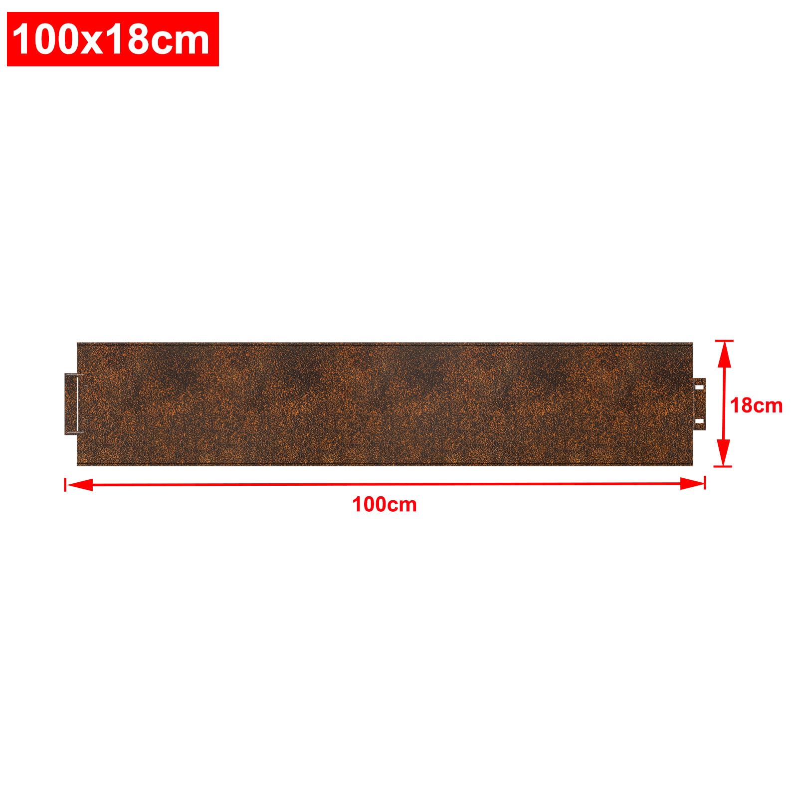 LARS360 Rasenkante Metall Rasenkante Verzinkt Mähkante Metall Beetumrandung Beeteinfassung - Rostfarbe Spleißanordnung (10M, 100 x 18 cm)