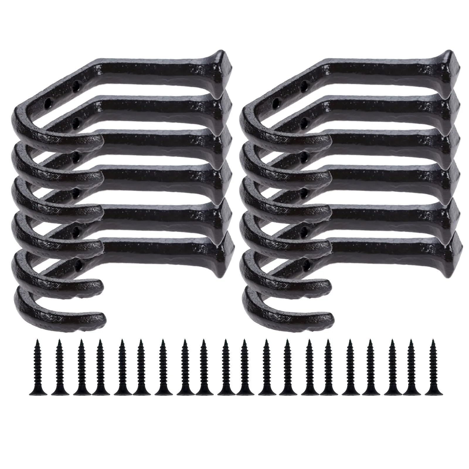 garderobenhaken 4/6/8/10PCS Gusseisen Große Mantel Haken Tür Schlafzimmer Kleiderbügel for Kleidung hut Tasche Handtuch Aufhänger Badezimmer Wand Rack