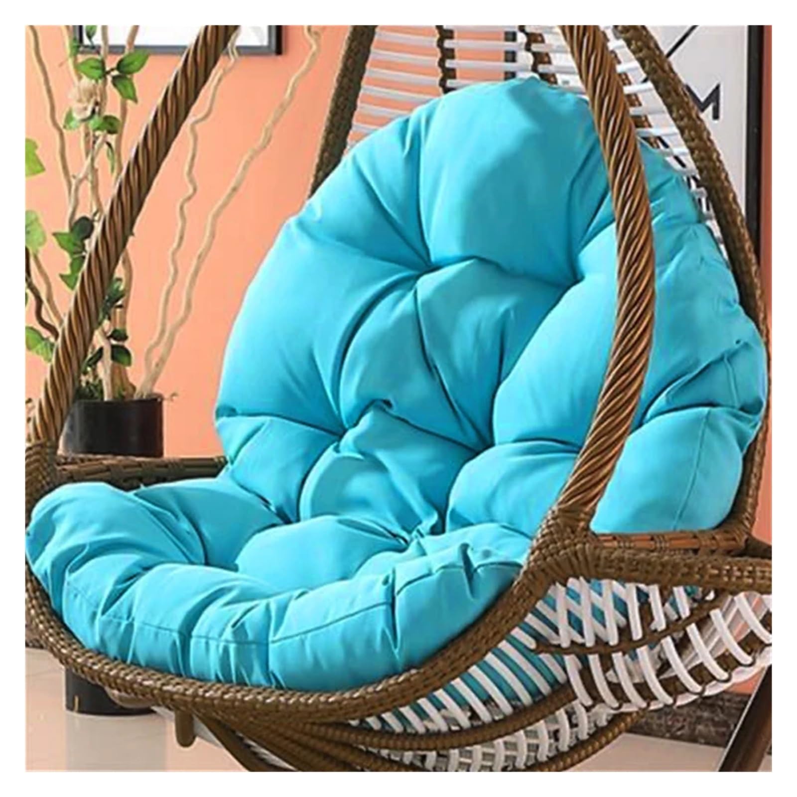 RRYPBOVG Hanging Chair Cushion 120x80cm Swing Hanging Basket Seat Cushion Hammock Egg Chair Pad Outdoor Garden Balcony Thicken Rocking Swing Chairs Cushion(10 Without Chair)