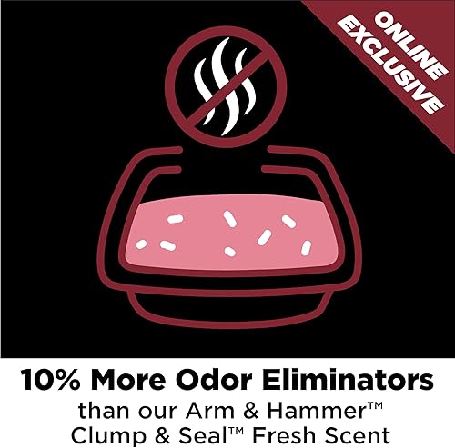Miniatura 4 de ARM & HAMMER Clump & Seal - Arena para gatos con sellado completo de olores y 14 días de control de olores, 37 libras.