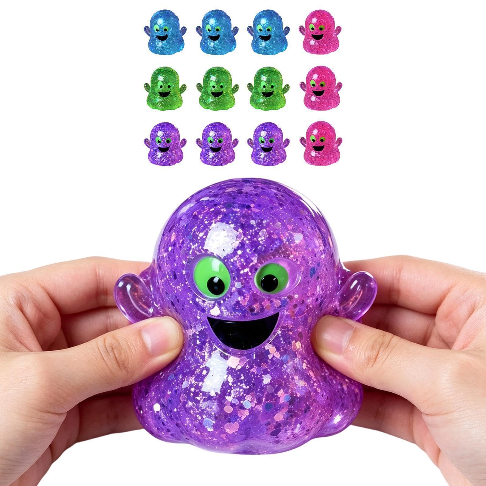 Zabawka sensoryczna, 12 sztuk, miękka, nieklejąca, rozciągliwa, na Halloween | Zabawka fidget dla młodzieży, kobiet, mężczyzn, dorosłych, jako wypełniacz worków prezentowych i do pończoch
