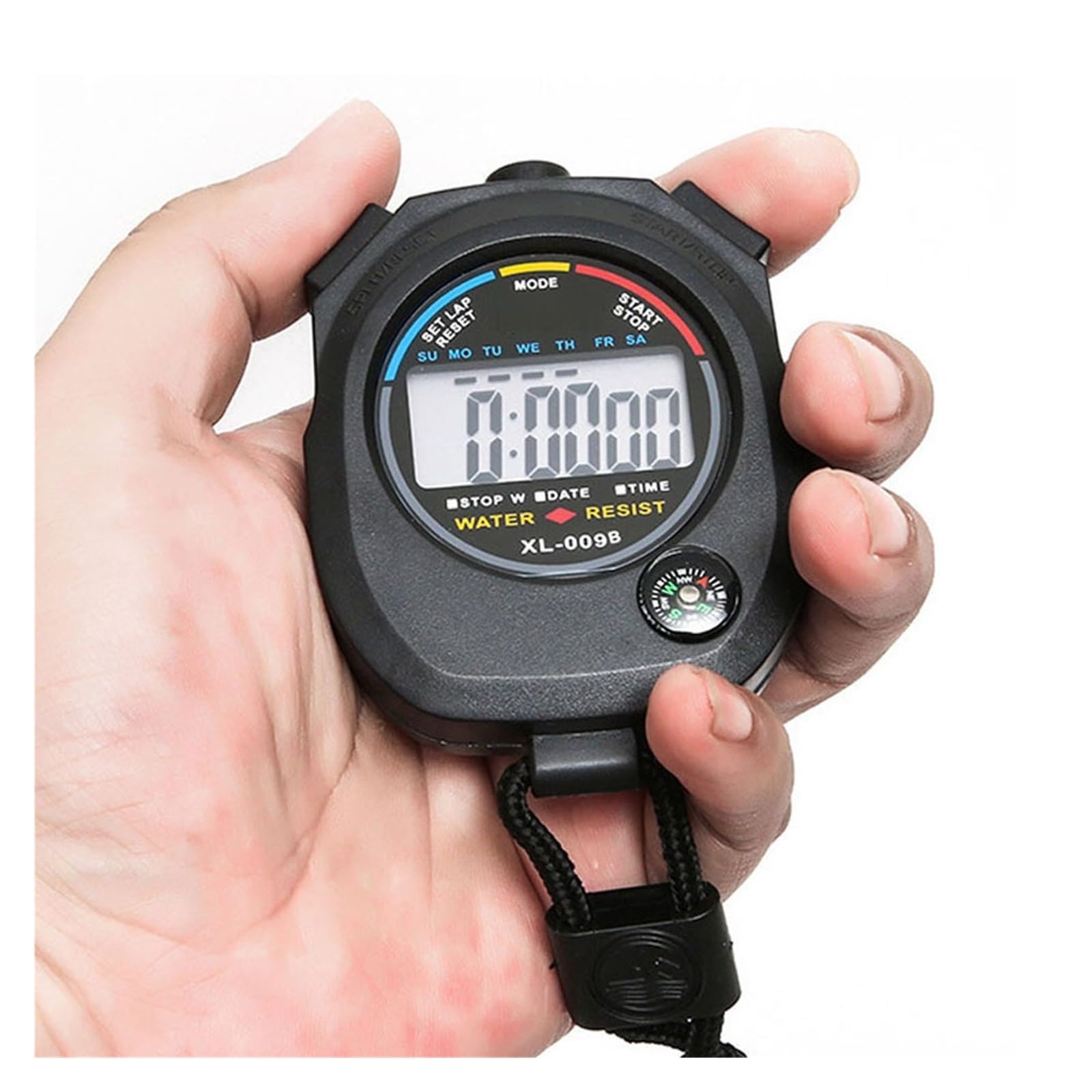 cronometro, Cronometro digitale impermeabile con allarme da polso AM PM 24H