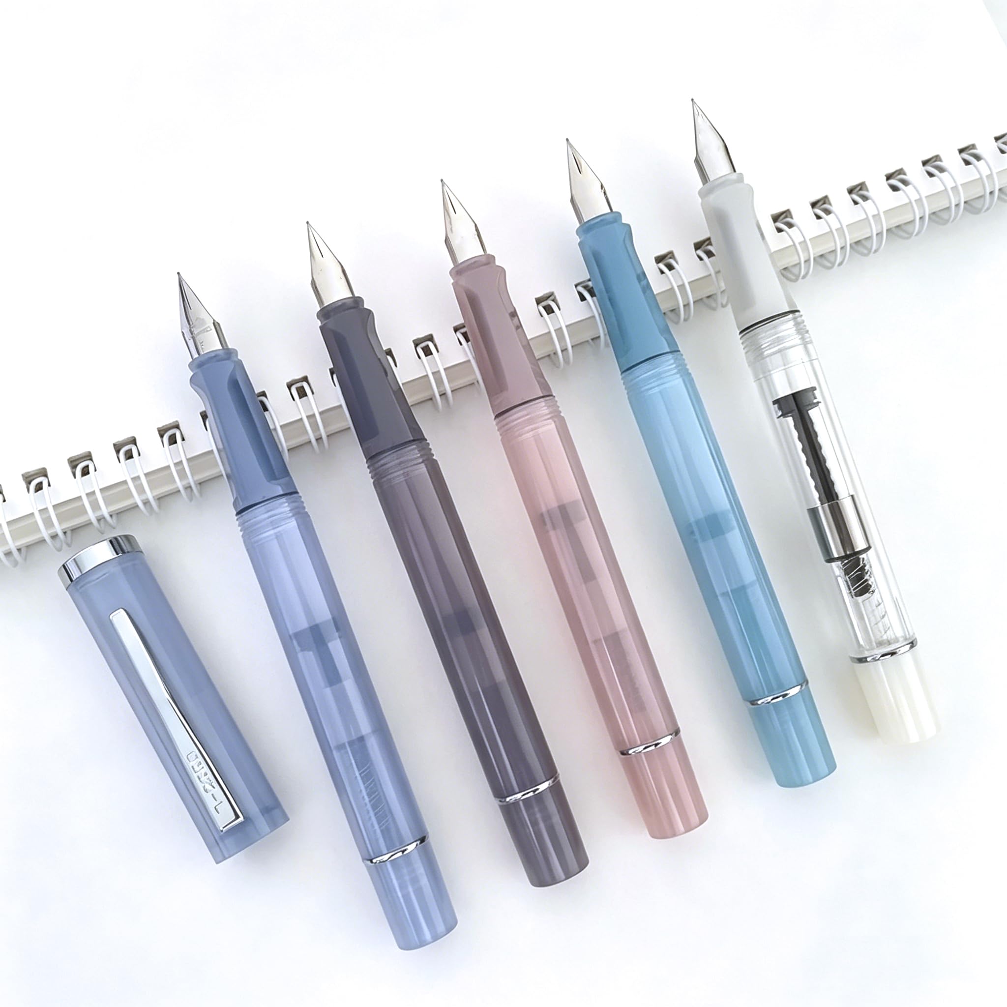 Amazon | Jinhao 58D 万年筆 5本入り 細字ペン先樹脂ボディ 大容量