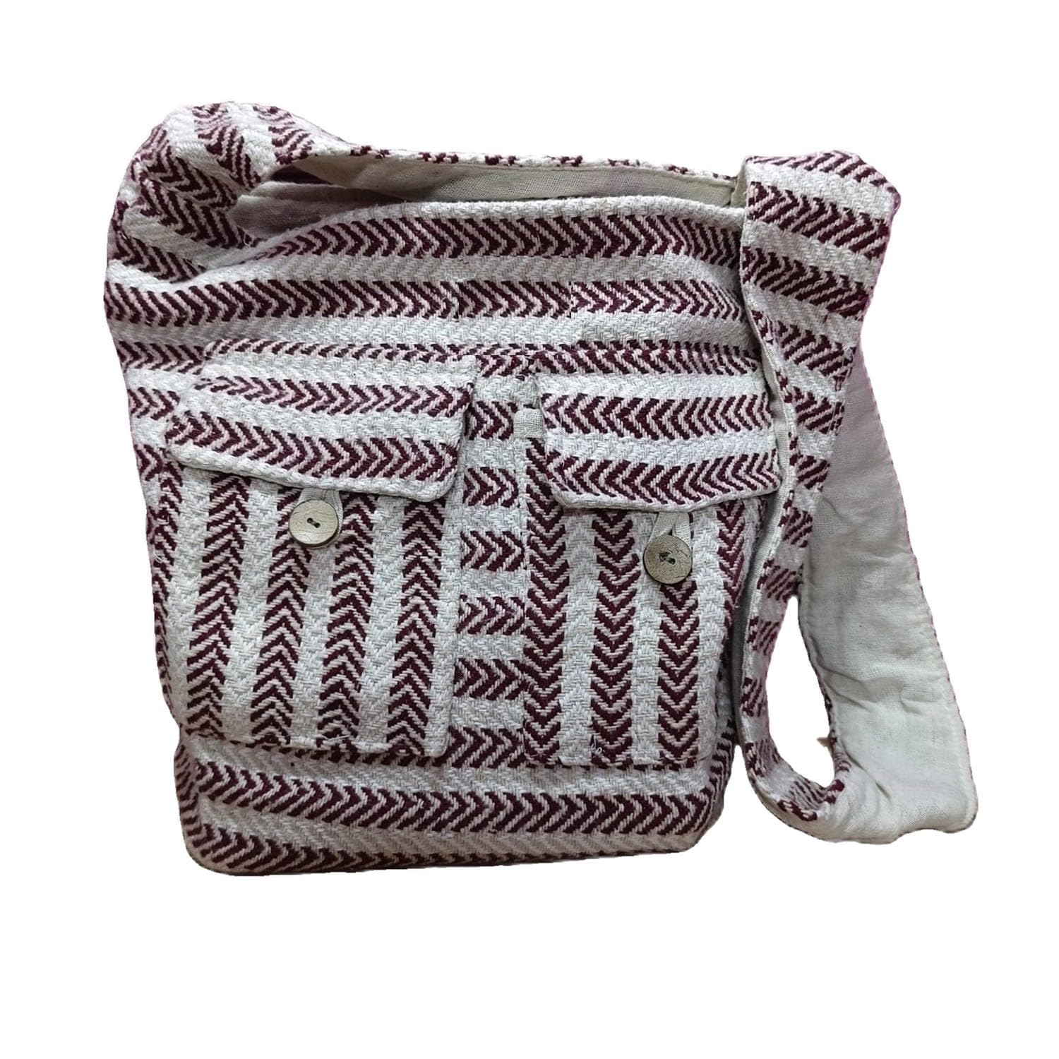 FIBERGOLD Twisted Hemp Shoulder Bag for Women | 4 Compartments Handmade Everyday Bag | Zipper Diaper Bag & Handbag-image-15