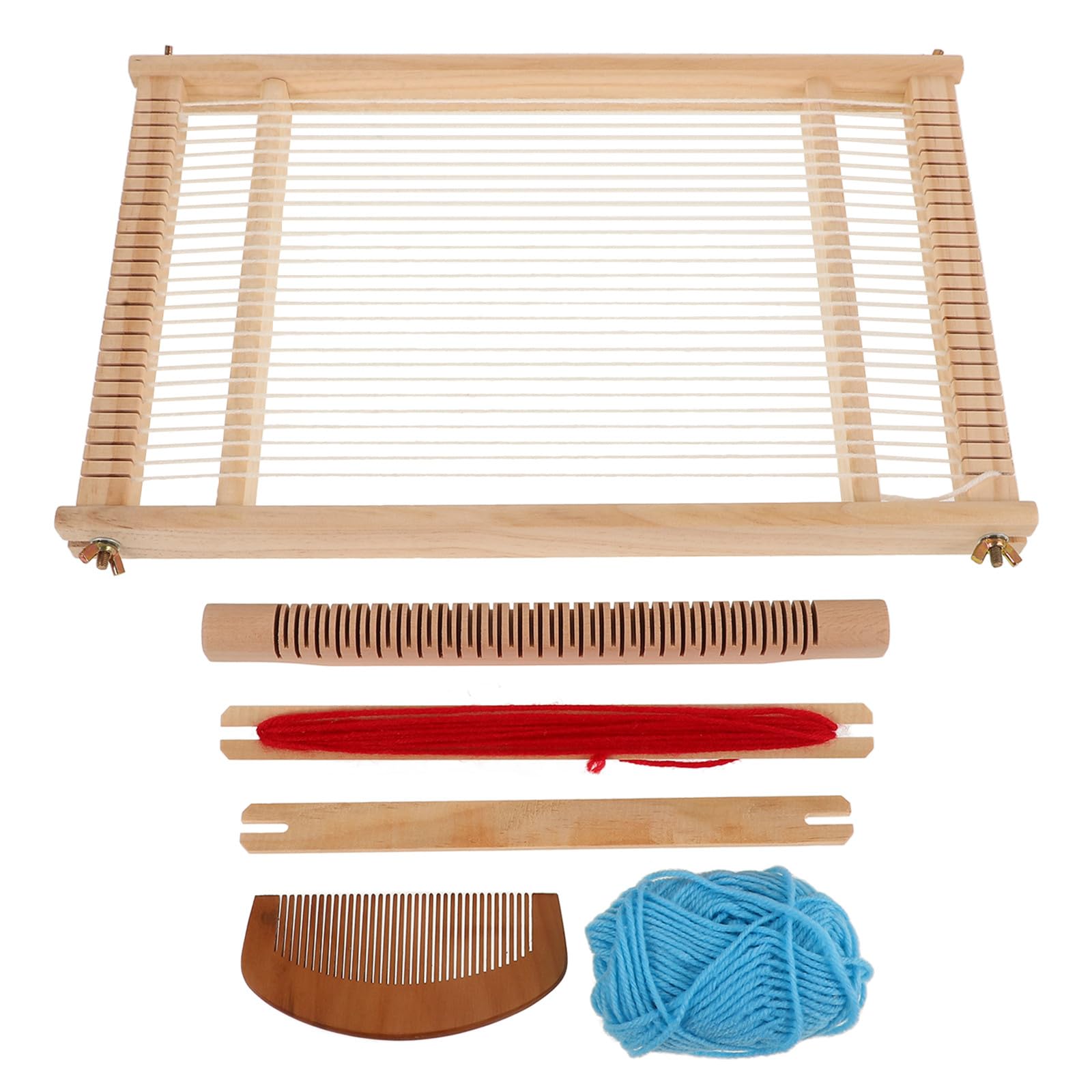 Zerodeko Telaio per Tessitura in Legno Semplice da Usare per DIY Handloom, per Back To School Party, Tessitura Arazzo e Artigianato Creativo per Ragazzo Ragazza e Giovani Colore Casuale