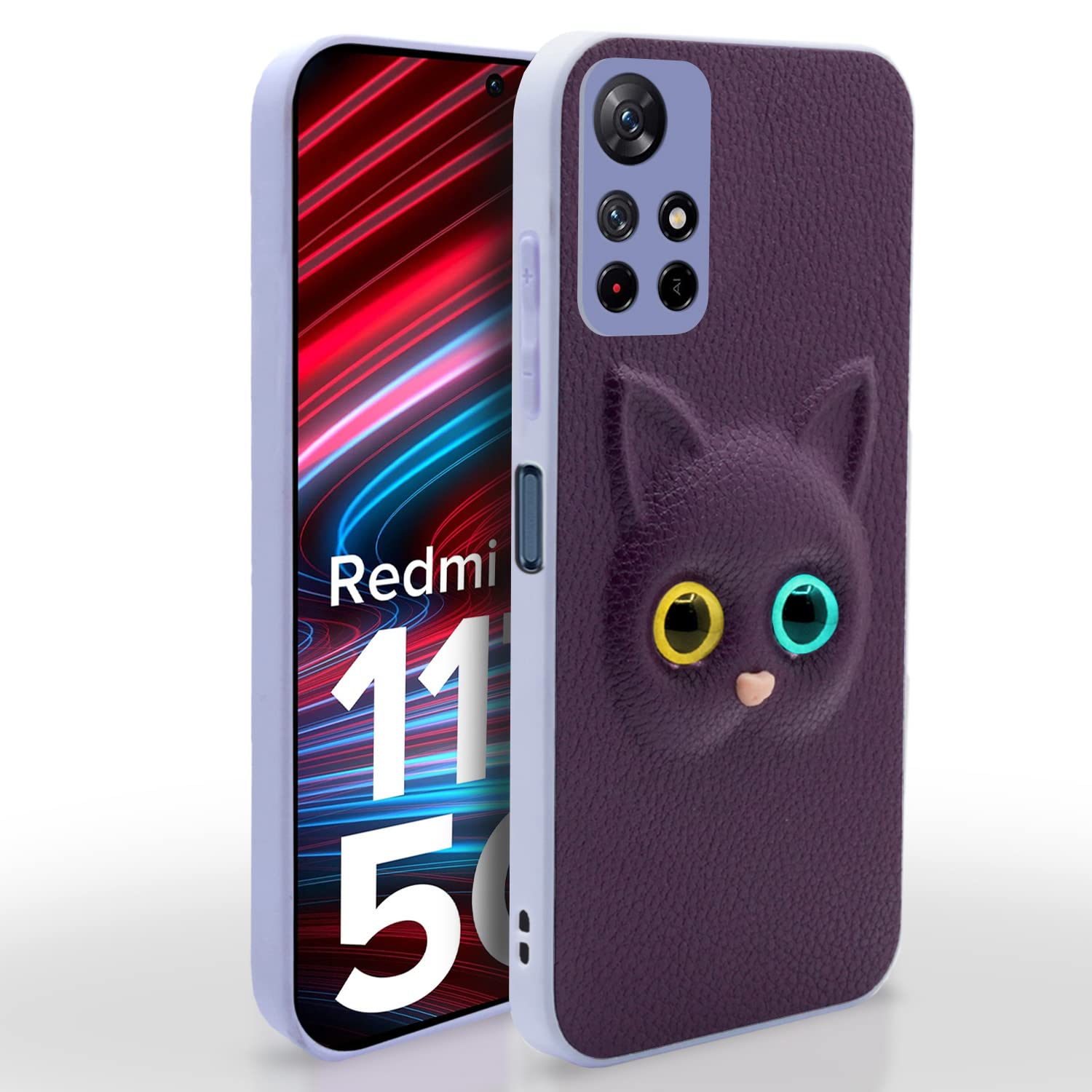 Pikkme Mi Redmi Note 11T 5G / Poco M4 Pro 5G Back Cover for Girls | Cute Cat Leather Finish | Soft TPU | Case for Mi Redmi Note 11T 5G / Poco M4 Pro 5G (Purple) (B0BCP7MLFY) Amazon Price History, Amazon Price Tracker