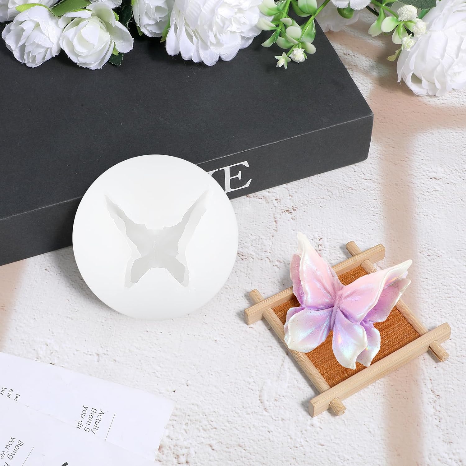 3D Double-Layer Butterfly Silicone Mold, Silicone Butterfly Resin Mold, Double Winged Butterflies Resin Molds for DIY Crafts Cake Candy Decorating Home Ornaments