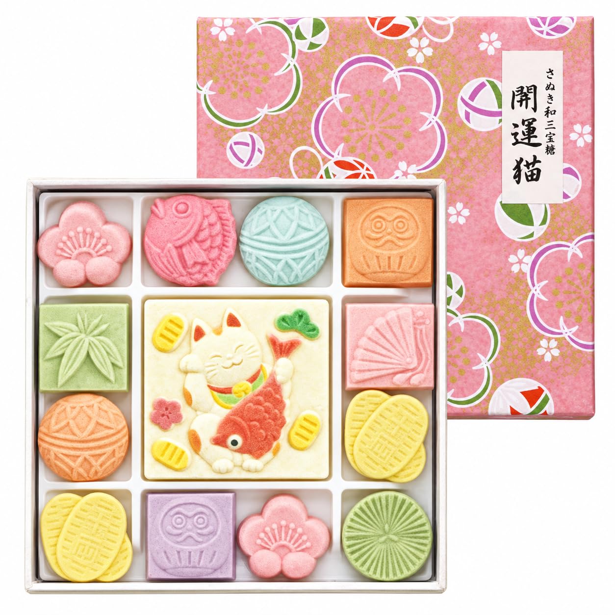 イチョウ形干菓子盆三枚 Amazon | [和三盆] ばいこう堂 干菓子 開運猫 落雁 プチギフト