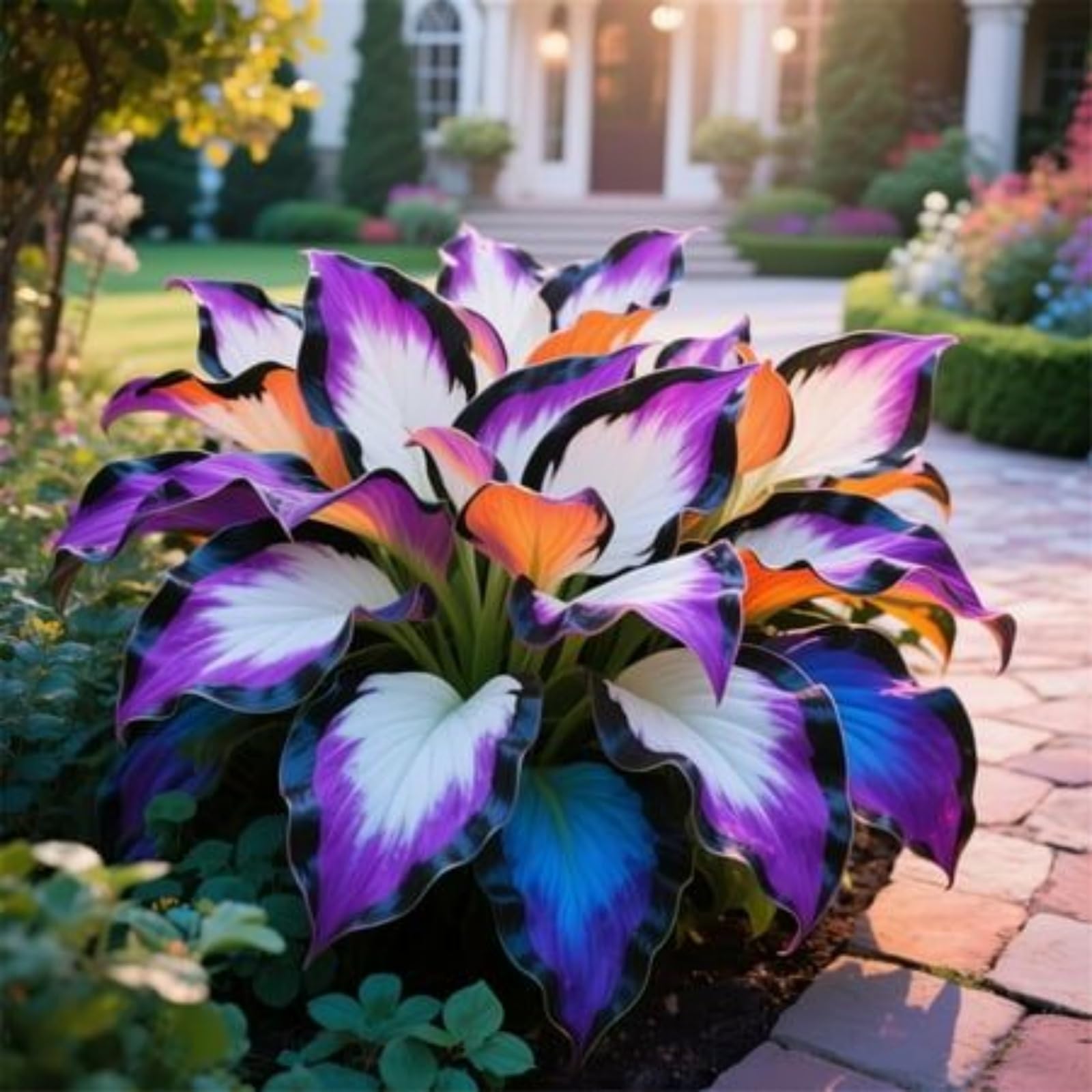 Flourishing Hosta Bulbs UK, Surprisingly Growing, Hardy Perennial, Potted Plants Rhizome, Garden Viewing, Landscape Design-4 Bulbs-A