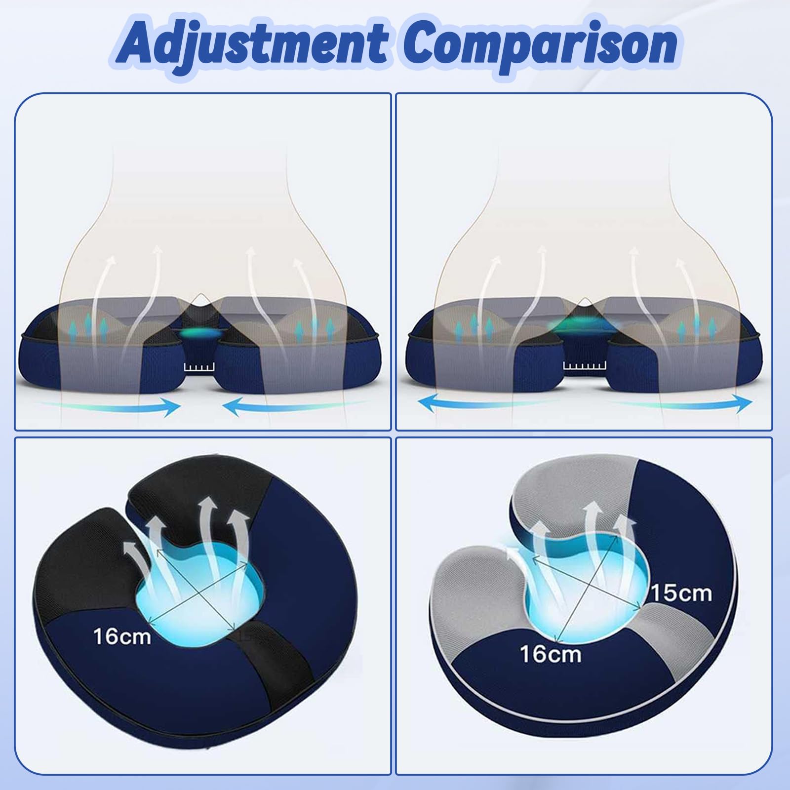 Coussin Coccyx, Orthopédique Coussin Anti Escarres Fessier, Ergonomique Coussin Hemorroide, Coussin pour La Prostate, Réduit La Douleur, Favorise La Circulation Sanguine Et Soulage Le Coccyx