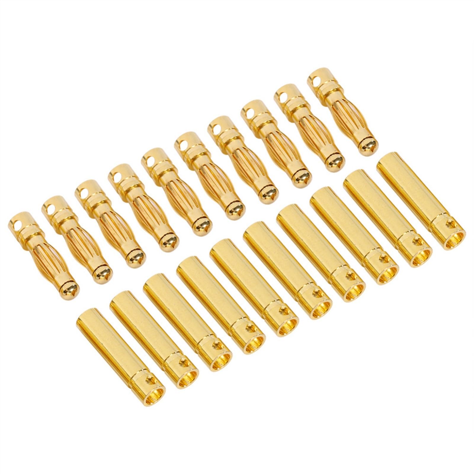 Connecteur Banane plaqué Or, 50 Paires, 2mm 3mm 4mm 5mm 5.5mm 6mm 6.5mm 8mm, fiche à Balle, Courant élevé(8.0mm)