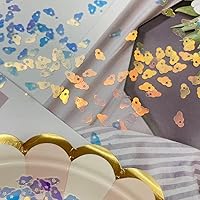 Vista 3 de 2000 confeti de estrellas y nubes, confeti de nubes de PVC con purpurina para manualidades, tarjetas, compromiso, boda, despedida de soltera