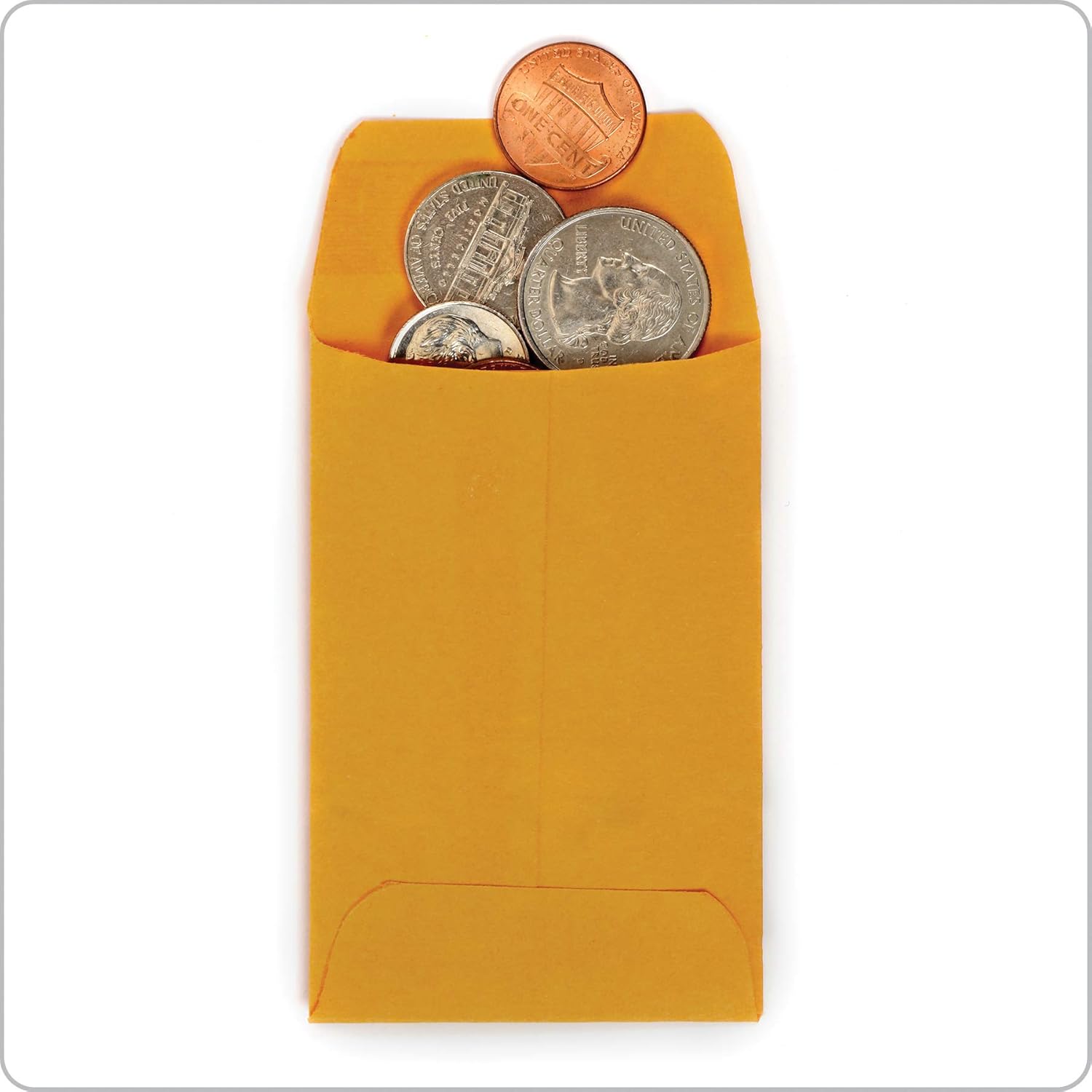 Quality Park #1 Coin Envelopes, 2 1/4 x 3 1/2, Gummed, Small Parts, Jewelry & Seed Envelopes for Garden, Office, 24 lb Kraft, 500 per Box (QUA50160) (Pack of 5)