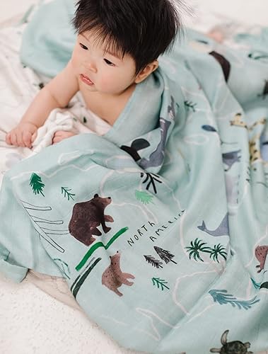 Miniatura 48 de Loulou Lollipop Manta suave de muselina para bebé, manta de recepción para recién nacidos a niños pequeños, niñas y niños, grande de 47 x 47