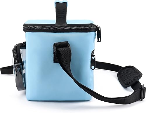 Miniatura 9 de Annmore Estuche de transporte para figuras de Tonies y Toniebox, bolsa de viaje con bolsillo transparente extraíble para personajes Tonies, azul