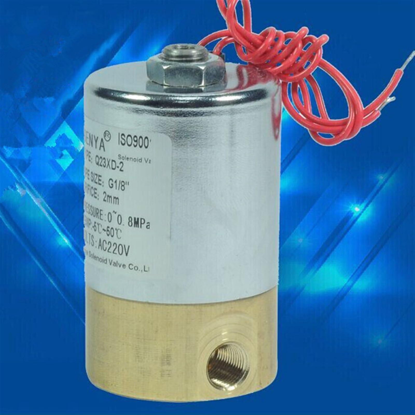 1 válvula de Gas solenoide magnética, Interruptor Cierre Normal Dos Posiciones, bidireccional G1/8 | 220 Volt