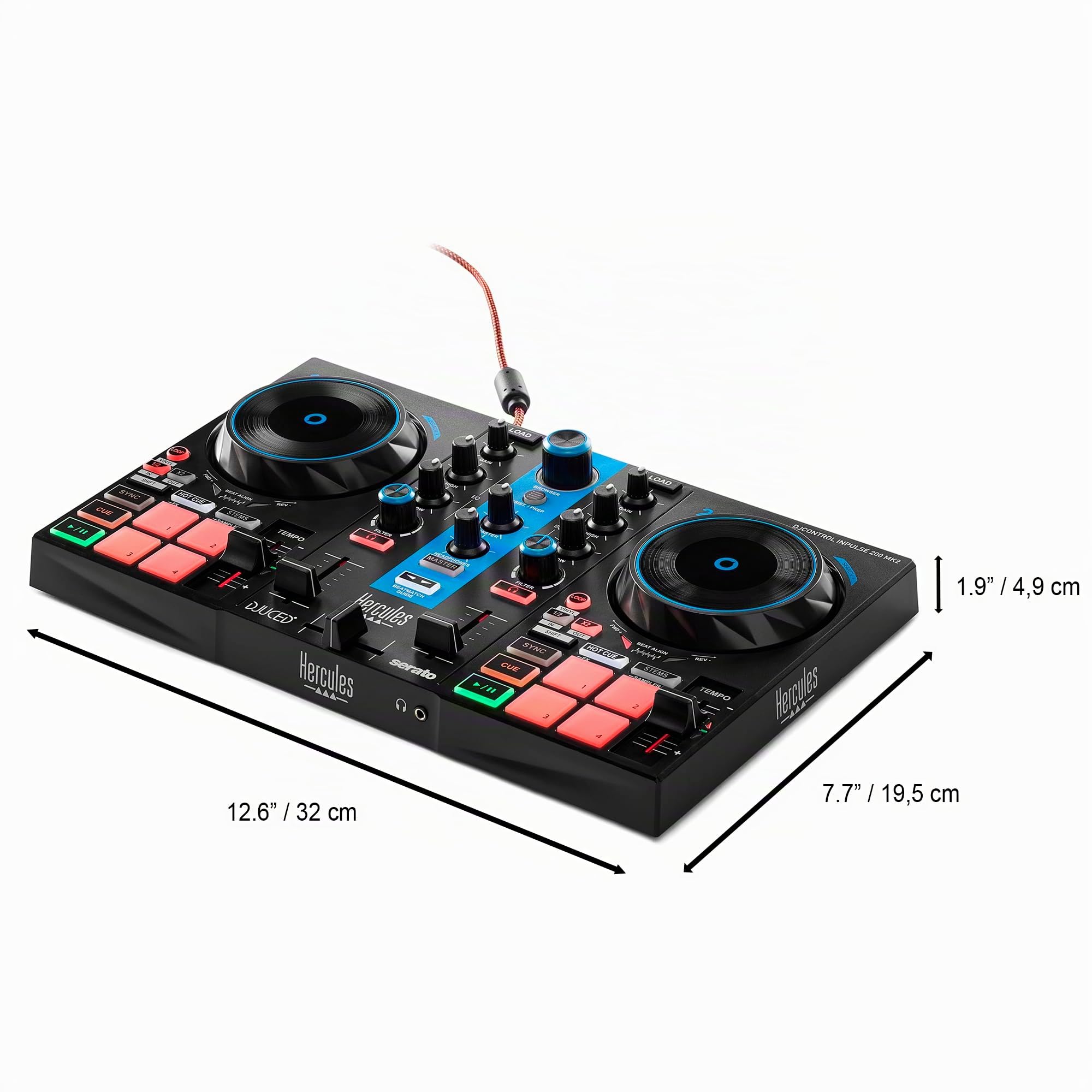 Amazon.com: Hercules DJ Control Inpulse 200 MK2 Edición Azul