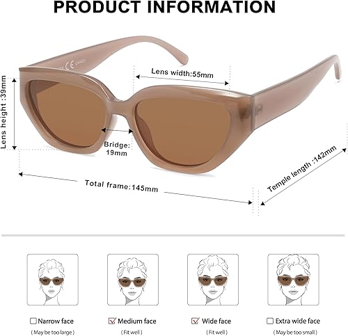 Miniatura 5 de SOJOS Gafas de sol polarizadas de ojo de gato para mujer SJ2237