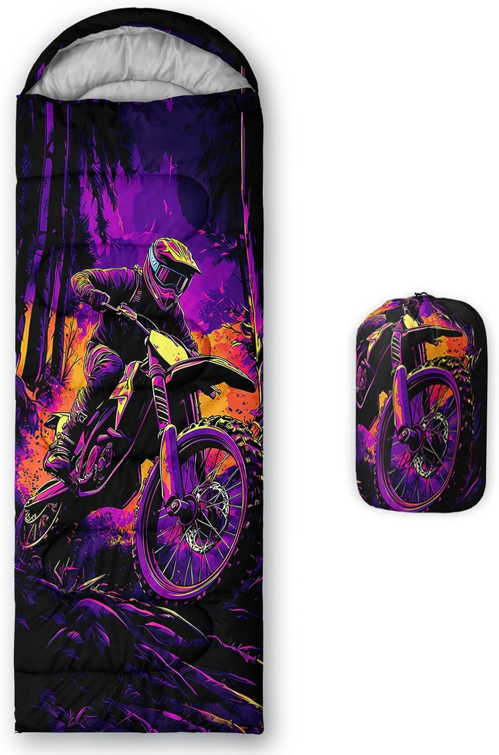 AILONEN Abstract Circles Sleeping Bag for Adults and Teens - 3D Printed Vibrant Graffiti Art Design - 3 Season Weatherproof & Waterproof Lightweight Portable Camping Hiking Outdoor